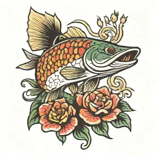 pike tattoo design idea