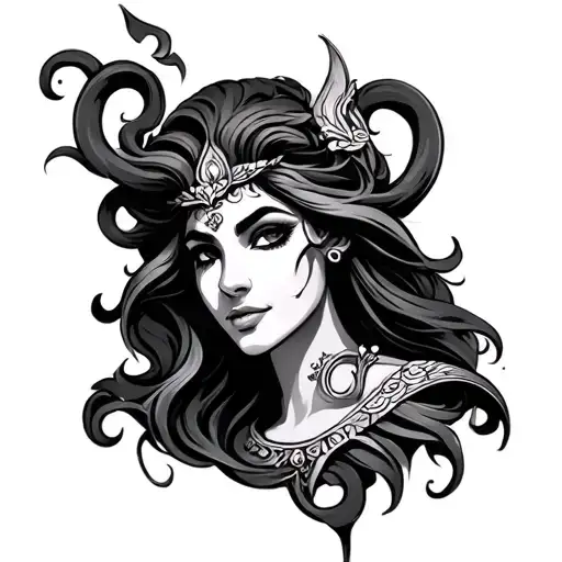 Genie tattoo design idea