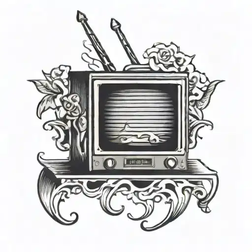 television tattoo design idea