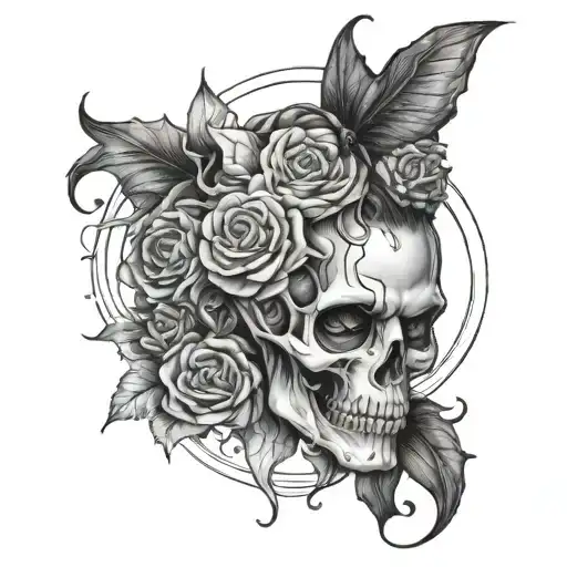 Dark Creepy tattoo design idea