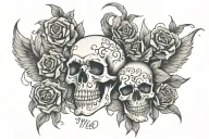 memento mori text tattoo design idea