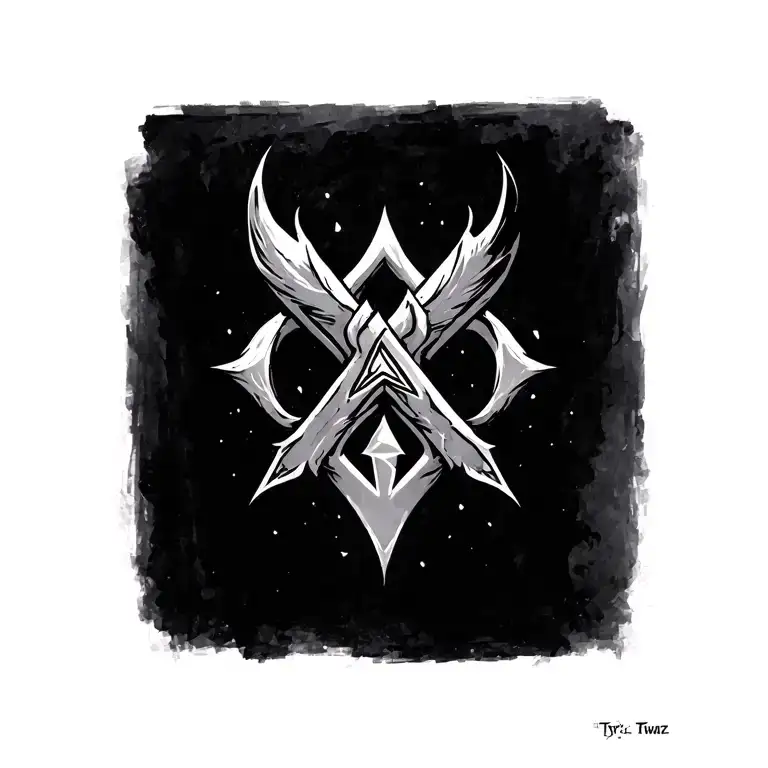 Tyr's tiwaz rune tattoo design idea