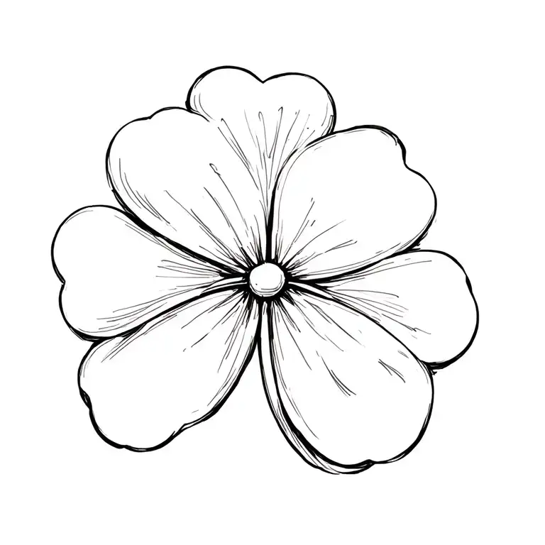 5 Leaf Clover tattoo design idea