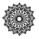 geometric mandala design tattoo design idea