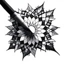 geometric mandala design tattoo design idea