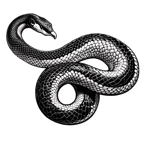 snakeskin pattern forming tattoo design idea