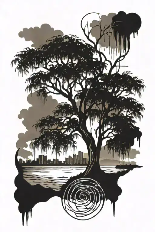 weeping willow tree back tattoo tattoo design idea