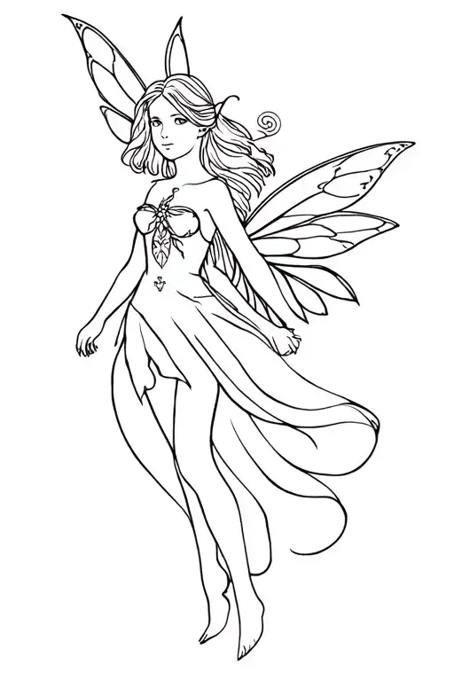 zelda fairy tattoo design idea