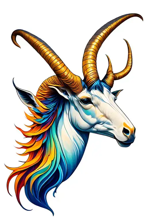 twin flames Capricorn sign incorporated tattoo design idea