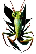 mantis tattoo design idea