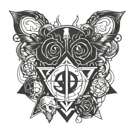 minimalist tattoo designs incorporating symbols from Marvel, DC Comics, Disney, Harry Potter, Slytherin, Star Wars tattoo design idea