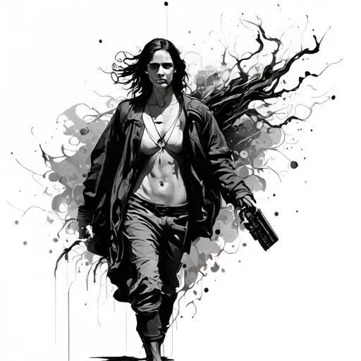 walking paradox tattoo design idea