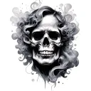 2008 with smoke effects  tattoo design idea