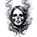 2008 with smoke effects  tattoo design idea