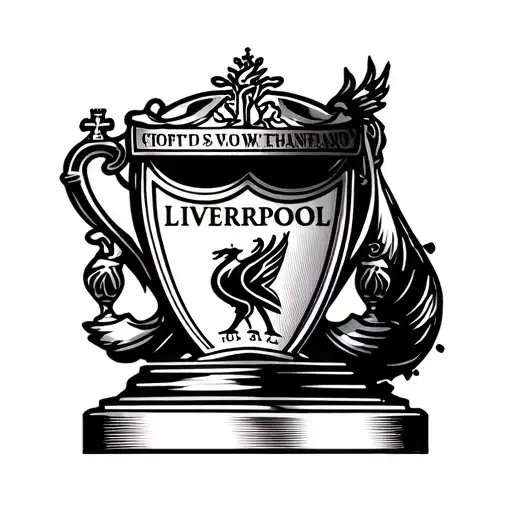 Liverpool fc trophies underneath tattoo design idea