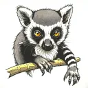 lemur tattoo design idea