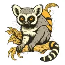 lemur tattoo design idea