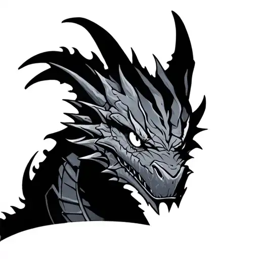Toothless dragon, divergent, coming into age of manhood tattoo stencil tattoo design idea