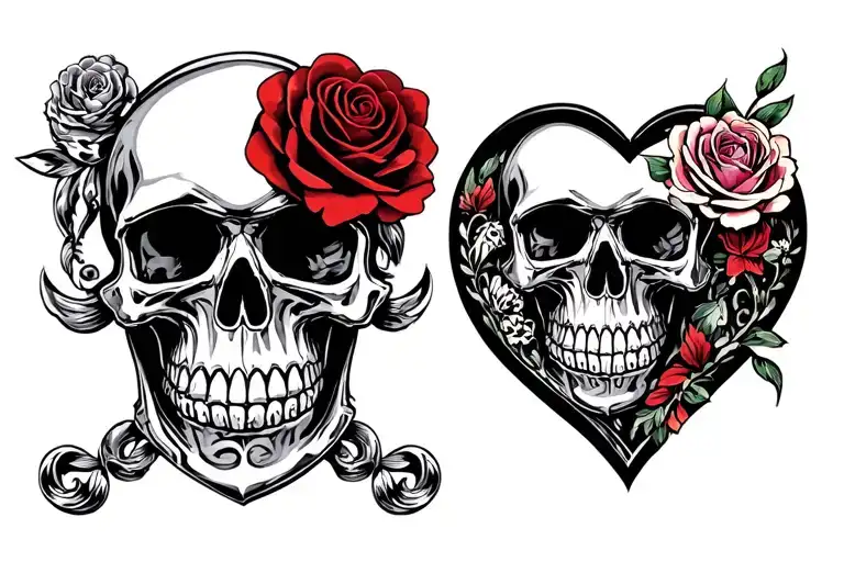 chrome hearts with a skull  tattoo design idea