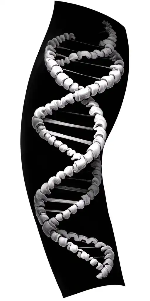 dna double helix tattoo design idea