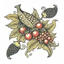 Italian Cornicello tattoo design idea