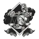 Libra, Aquarius, Gemini, Aries, Capricorn zodiac sign tattoo design idea