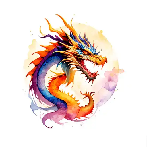 The dragon is trapped tattoo design idea