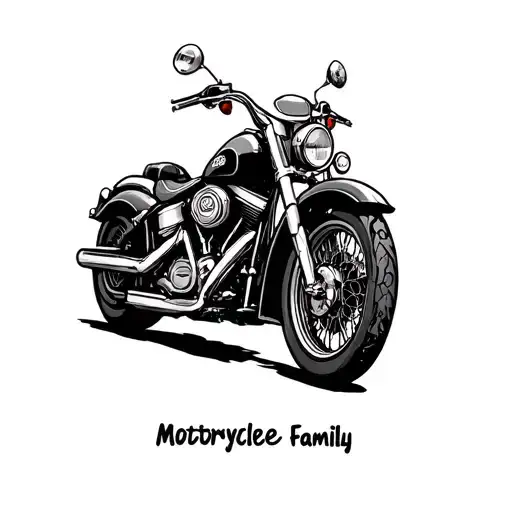 Motorcycle family Route 66 Road Trip tattoo design idea