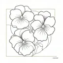 pansy waltzing together tattoo design idea