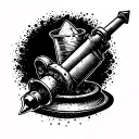 army mortar shake and bake tattoo design idea