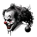 Evil Clown tattoo design idea