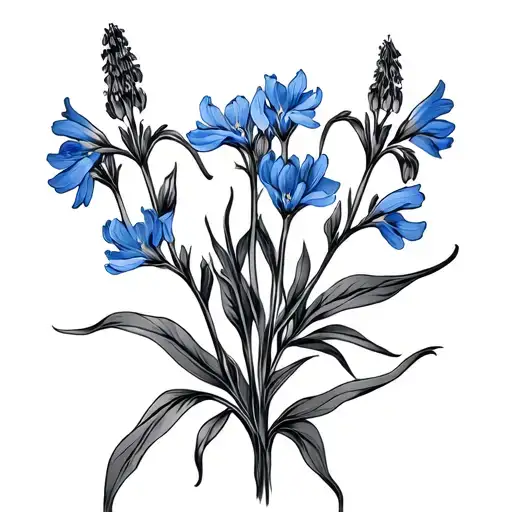 Bluebonnet tattoo design idea