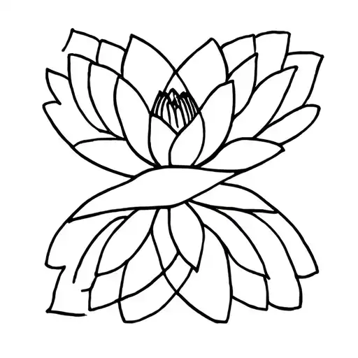 water lily with 143 x infinity symbol tattoo design idea