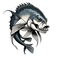 only dead fish  tattoo design idea
