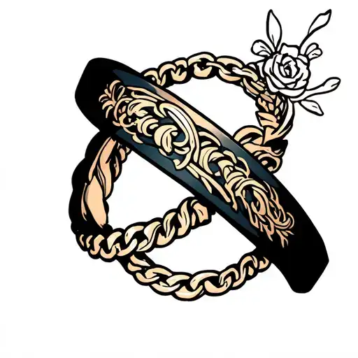 Bracelet tattoo for forearm tattoo design idea