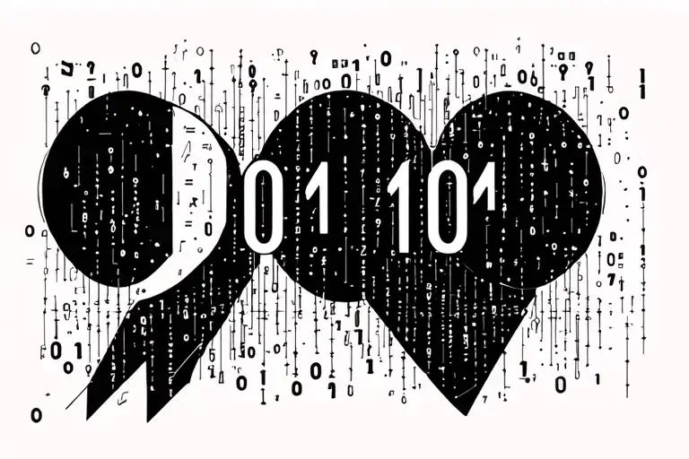 I thought of starting with 0101 binary code as here, bit the move with my symbols from life and coding like hello world tattoo design idea