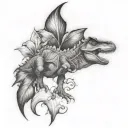 tyrannosaurus tattoo design idea