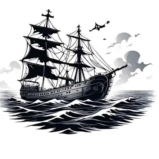 nautical theme tattoo design idea