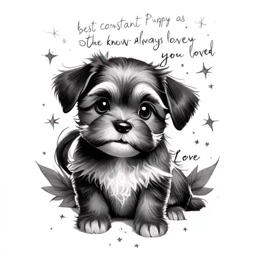  inspired by Disney's tangled  “Snuggle Puppy, best constant as the stars above always know you loved. Love you more" tattoo design idea