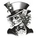 mad hatter tattoo design idea