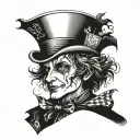 mad hatter tattoo design idea