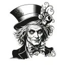 mad hatter tattoo design idea