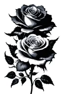 Galaxy roses tattoo design idea