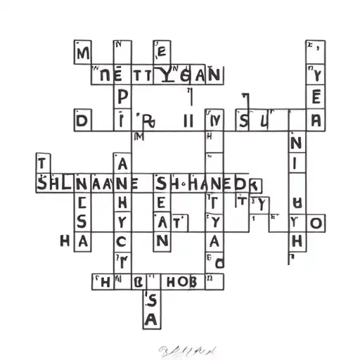 crossword with names of my family:Meagan, Shane, Tyson, Rohan,  tattoo design idea