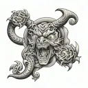 anxiety & anger issues tattoo design idea