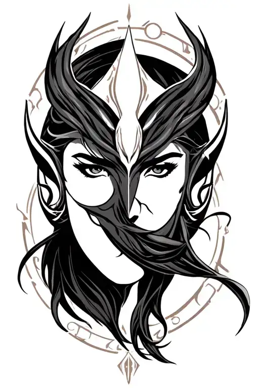 Loki Gemini zodiac sign tattoo design idea