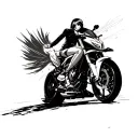 motorcycle pirouettes tattoo design idea