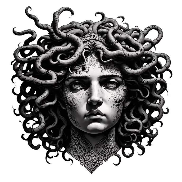 cata medusa greek mythology tattoo design idea