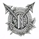 roman numerals for August 19, 2013 in an arrow tattoo design idea