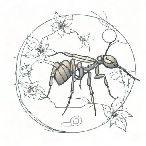 ant tattoo design idea